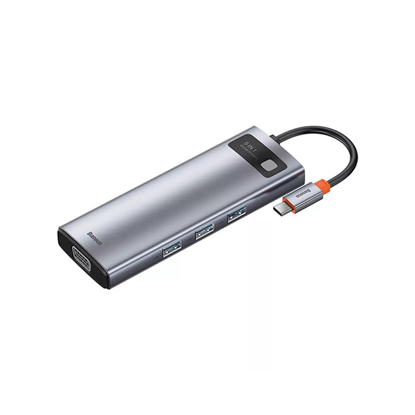 Baseus HUB Lite 5-in-1 Multifunzione - Type-C A 2 USB 3.0, HDMI, SD/TF, Caricabatterie, Nero